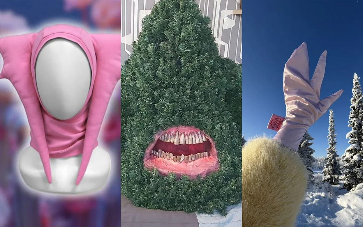 Странные аксессуары из объявлений: от сумки с лицом до пугающего костюма елки