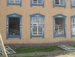 А. Романова. Дома села Малая Пурга пострадали в результате взрыва
