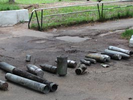 Снаряды, которые нашли после взрывов на арсенале в Удмуртии