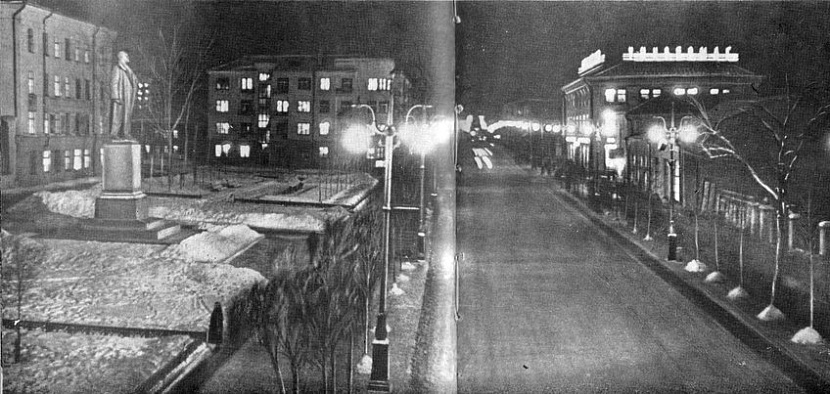 Улица Советская 50 лет назад: снега много, но он убран аккуратно