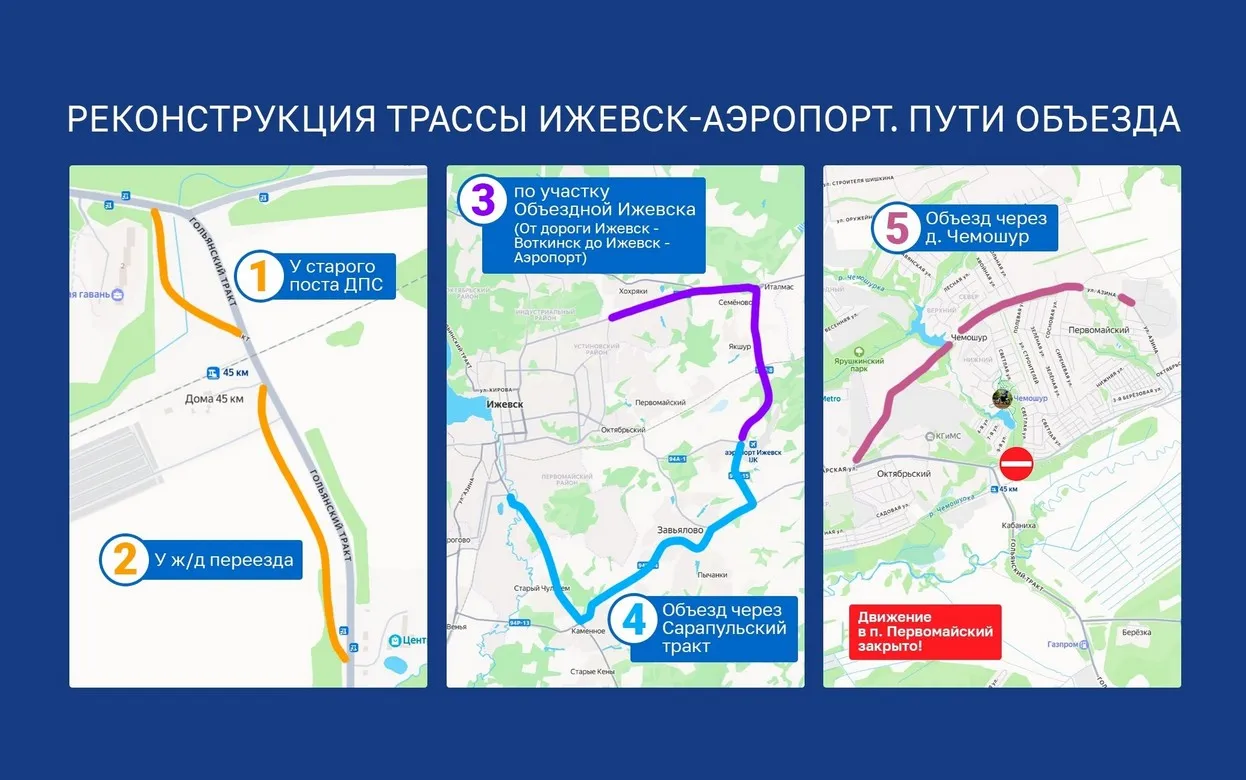 Движение по объездным дорогам на трассе Ижевск – Аэропорт запустят с 26 декабря