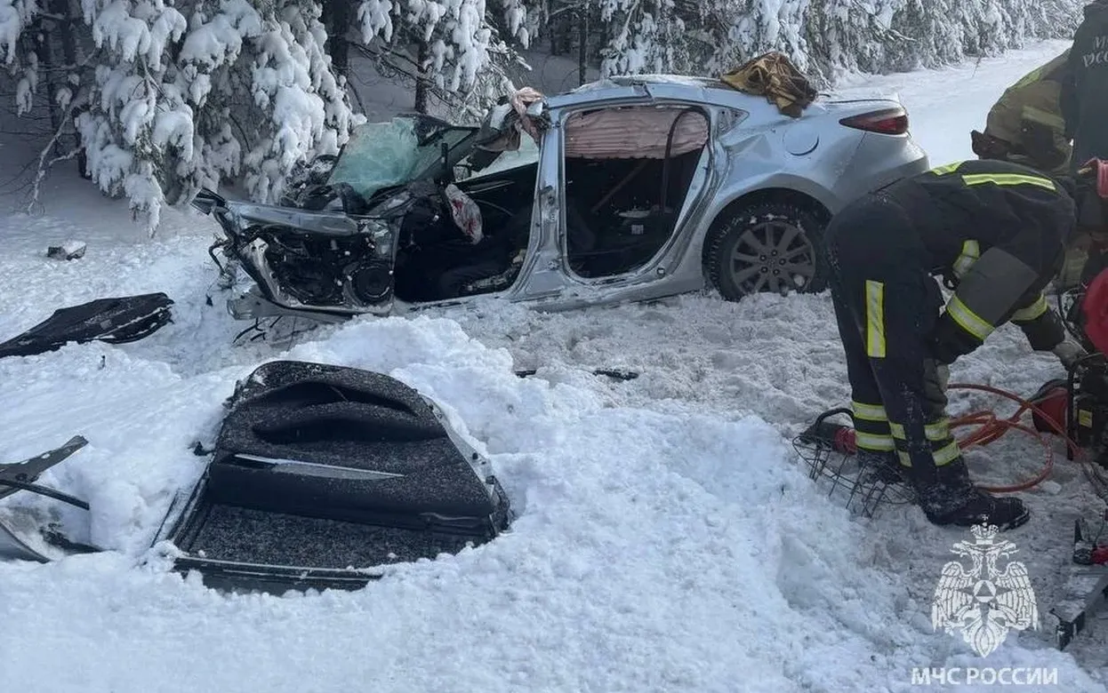 Женщина пострадала в столкновении «Мазды» и грузовика под Ижевском