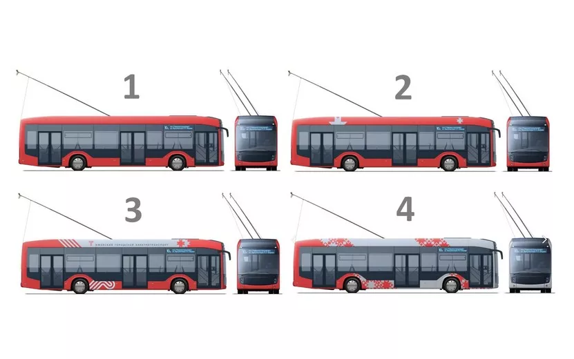 Жители Ижевска могут выбрать дизайн для новых троллейбусов