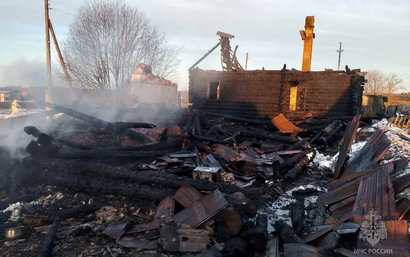 МЧС: причиной пожара с двумя погибшими в Удмуртии стало «самосожжение»