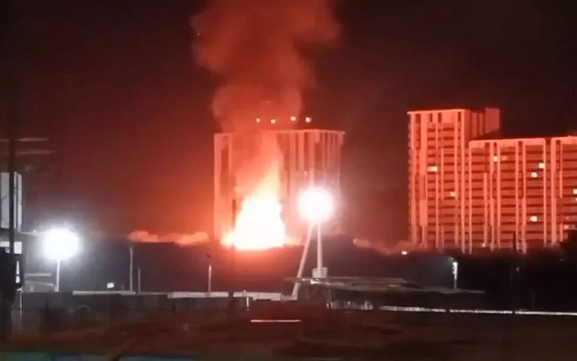 Садовый дом сгорел ночью в Ижевске