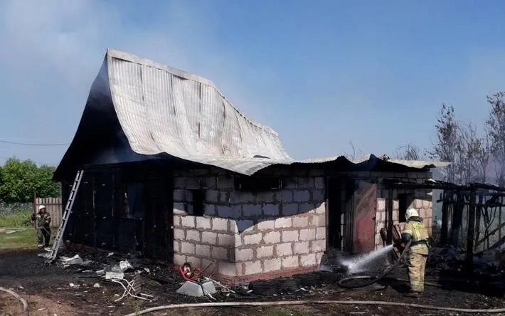 Жилой дом сгорел под Ижевском