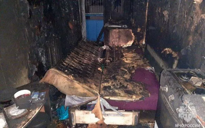 Молодой мужчина погиб при пожаре на ул. Тимирязева в Ижевске