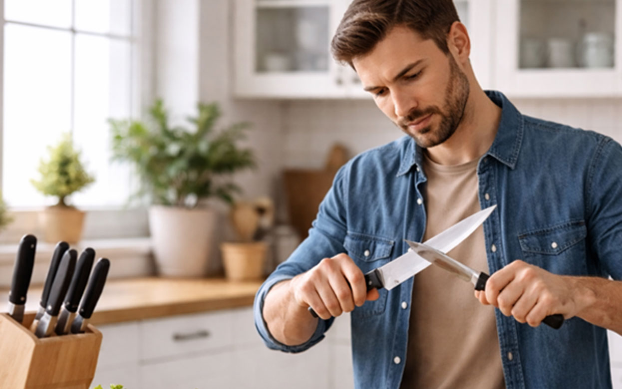 В доме ни одного острого ножа? Вот 6 простых способов, как их быстро наточить без точилки