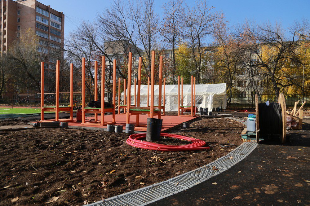 Строительство спортивного комплекса в школе №16 Ижевска завершится к ноябрю