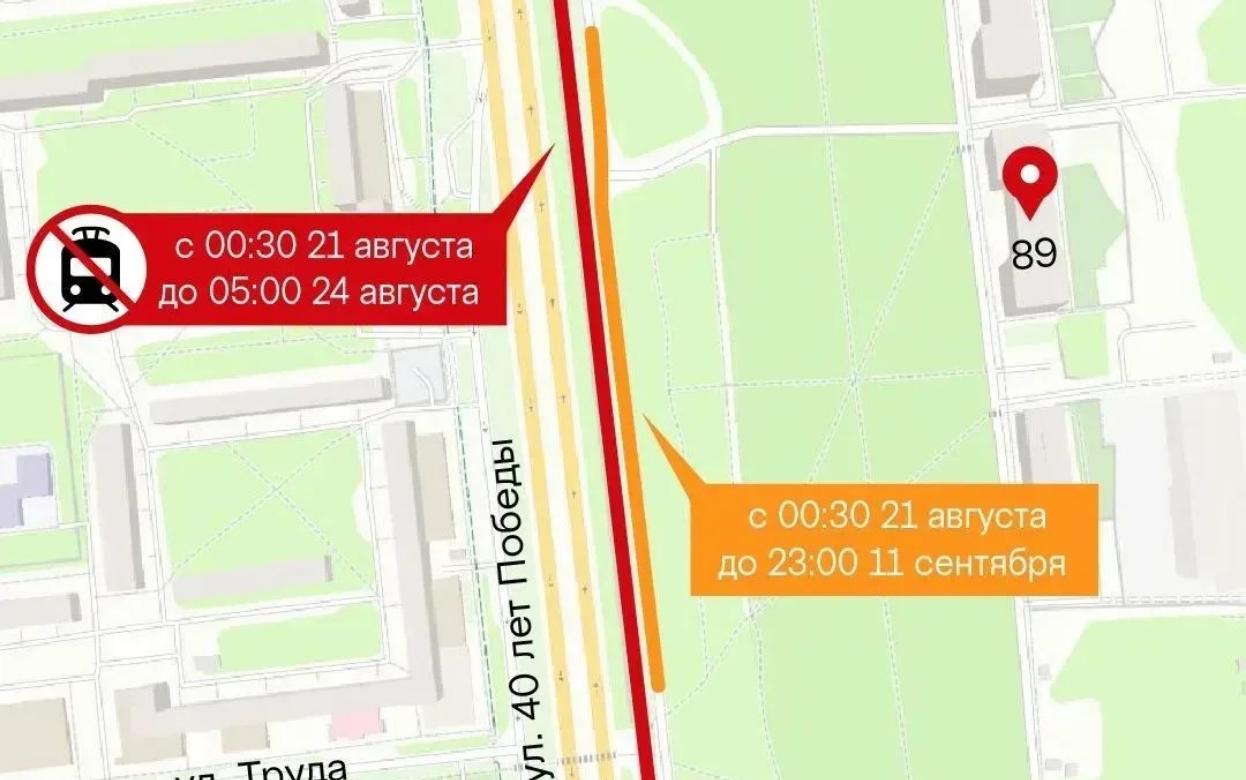 Проезд по дублеру ул. 40 лет Победы закроют на 3 недели в Ижевске