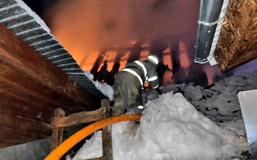 Баня сгорела в селе под Ижевском