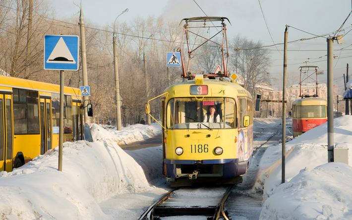 Трамваи не идут по ул. Гагарина в Ижевске