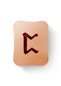 Перт (ᛈ) - прямое положение