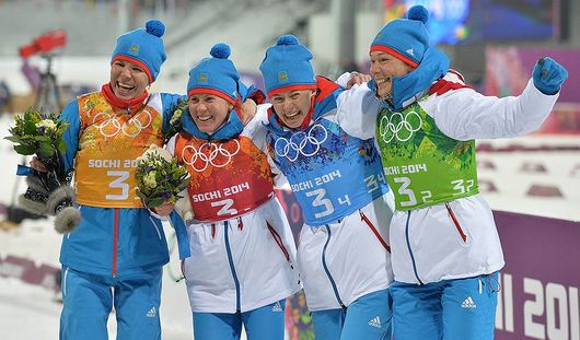 Биатлонистки из России стали вторыми на Олимпиаде в Сочи