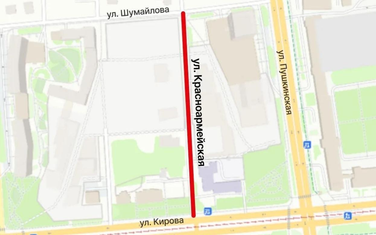Улицу Красноармейскую перекроют в Ижевске до конца июля