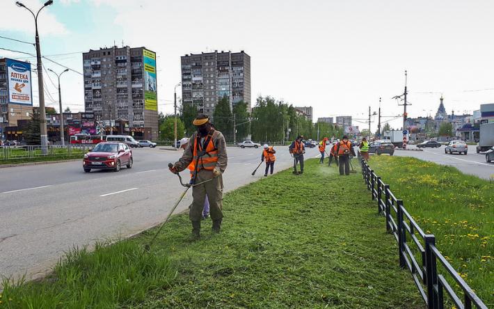Траву в Ижевске выкосили на площади в 1,5 млн кв. метров