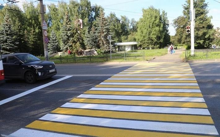 Разметку обновят на 382 пешеходных переходах Ижевска