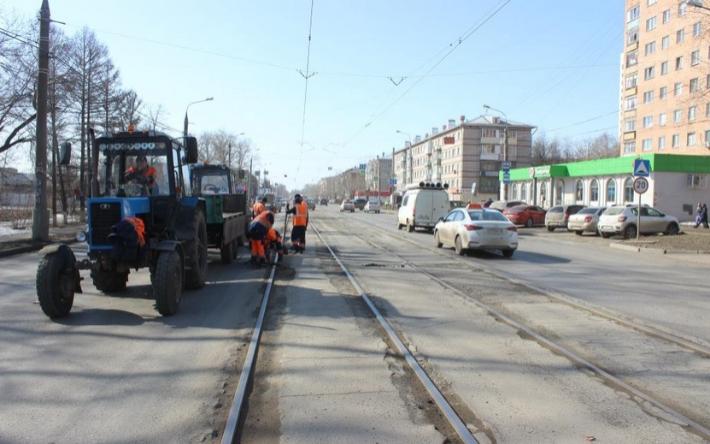 Трамвайные пути отремонтируют на ул. Гагарина в Ижевске