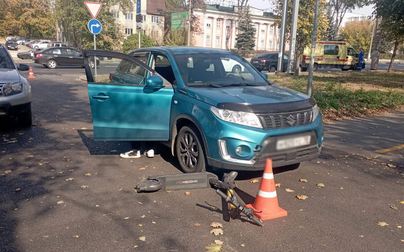 Водитель Suzuki сбил ребенка на электросамокате в Ижевске