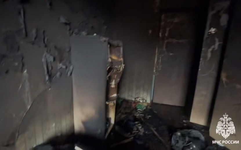 Комната сгорела в общежитии на ул. Орджоникидзе в Ижевске