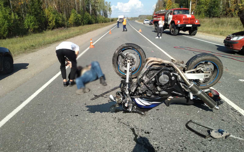 Водитель Hyundai погибла в столкновении с мотоциклом на объездной Ижевска