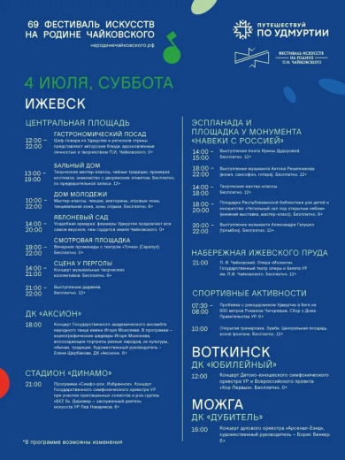 Программа фестиваля «На родине П.И. Чайковского», 4 июля. Фото: Александр Бречалов 