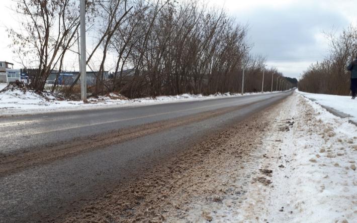 Дорогу и тротуар до совхоза Медведево отремонтировали и сдали в Ижевске 