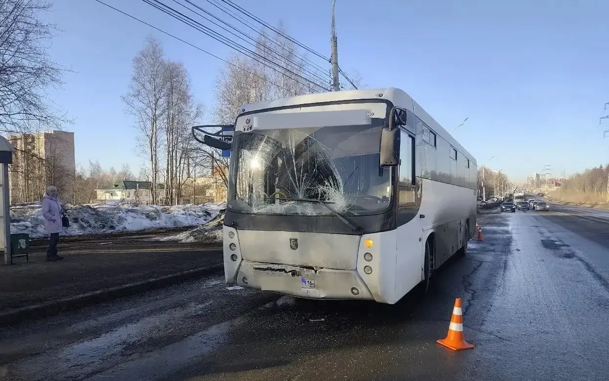 Два автобуса столкнулись на Воткинском шоссе в Ижевске