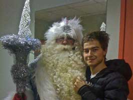 Марк Юсим с главным Дедом Морозом Екатеринбурга