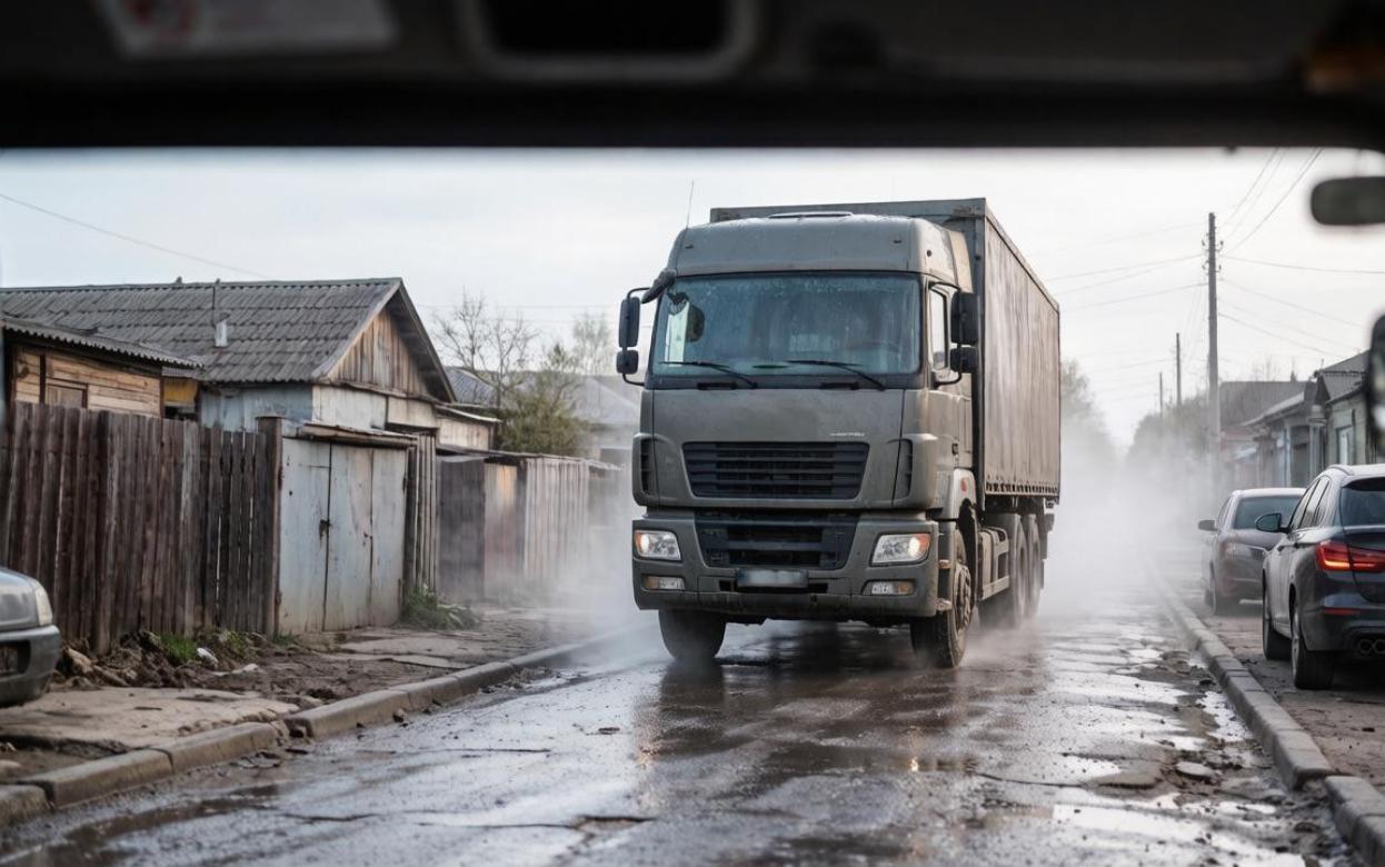Водитель фуры снес компенсатор теплоснабжения в Балезино