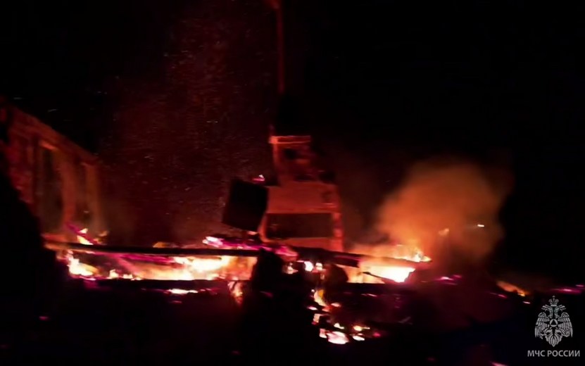 Домашний скот погиб при пожаре в Удмуртии   