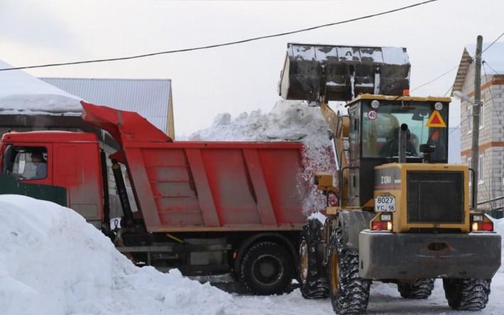 Снег вывезут с 72 улиц частного сектора Ижевска