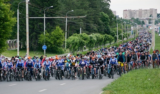 В Ижевске в третий раз прошел городской велопарад
