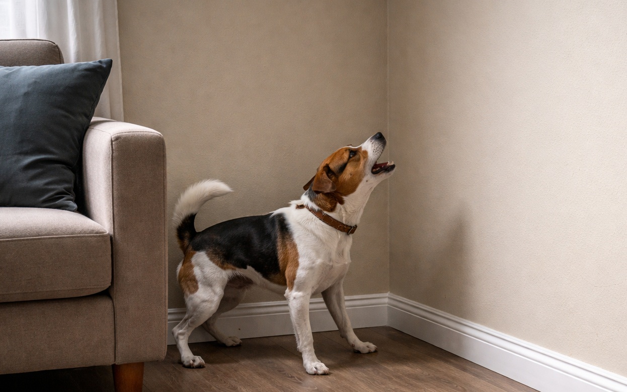 «Она что-то видит»: почему собака смотрит в одну точку и лает на пустоту