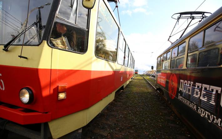 Трамваи не идут по улицам Ленина и 40 лет Победы в Ижевске