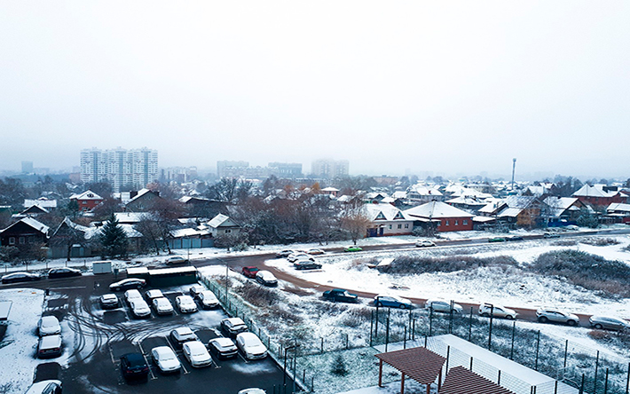 Фотофакт: первый снег выпал в Ижевске