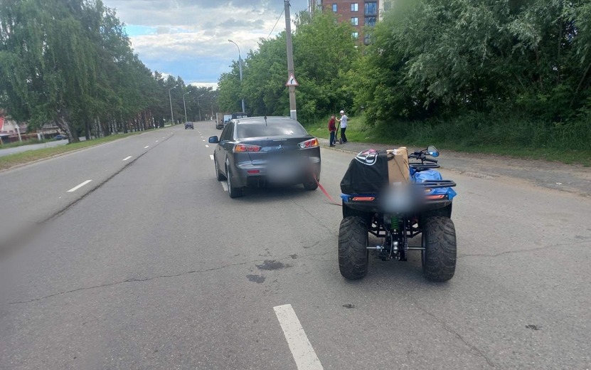 Водитель буксируемого квадроцикла пострадала на ул. Камбарской в Ижевске