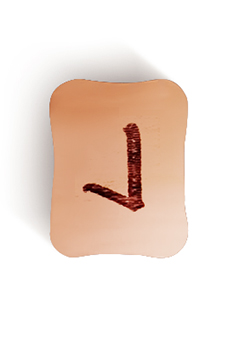 Лагуз (ᛚ) - перевернутое положение