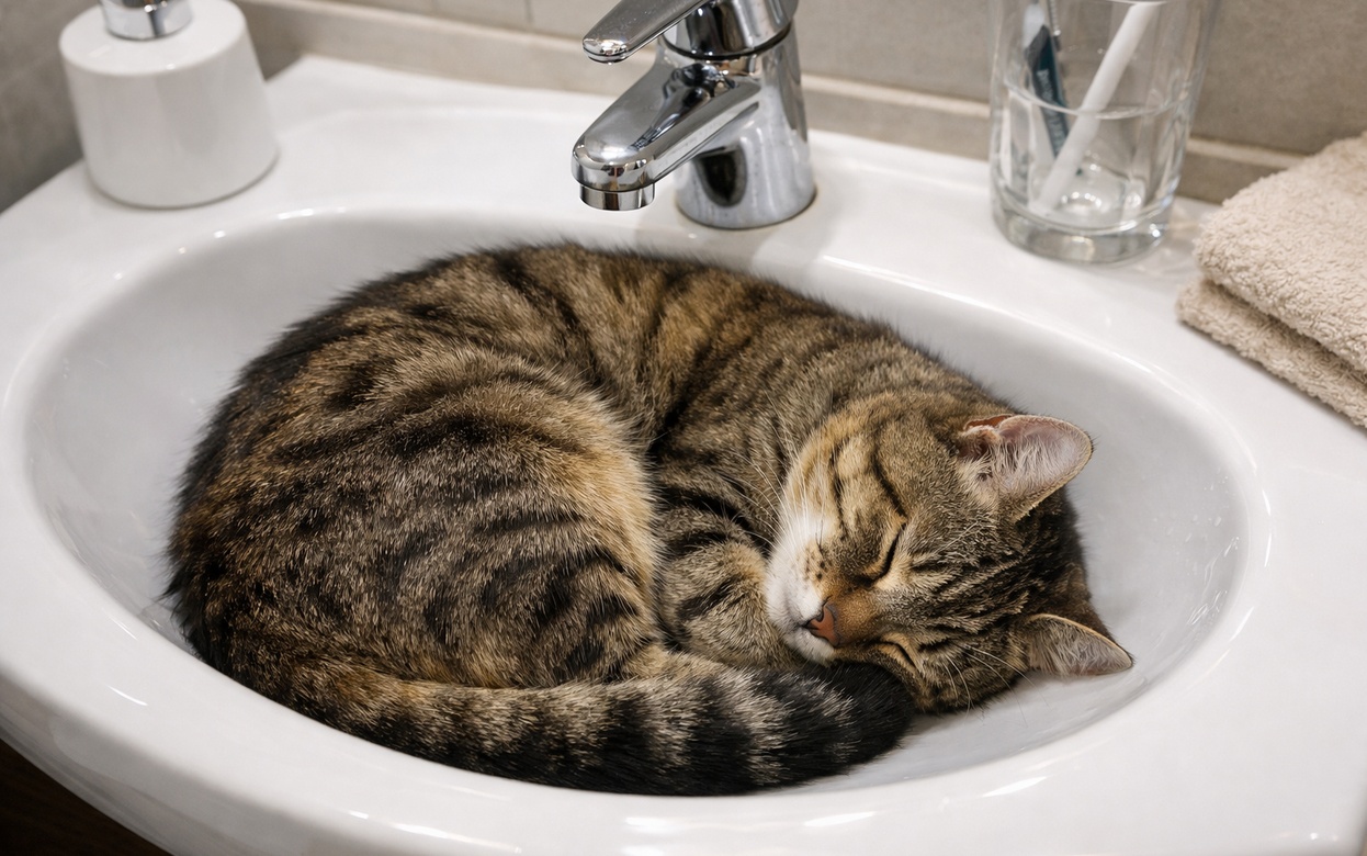 Кошку не выгнать из ванной? 5 причин, почему их туда тянет 