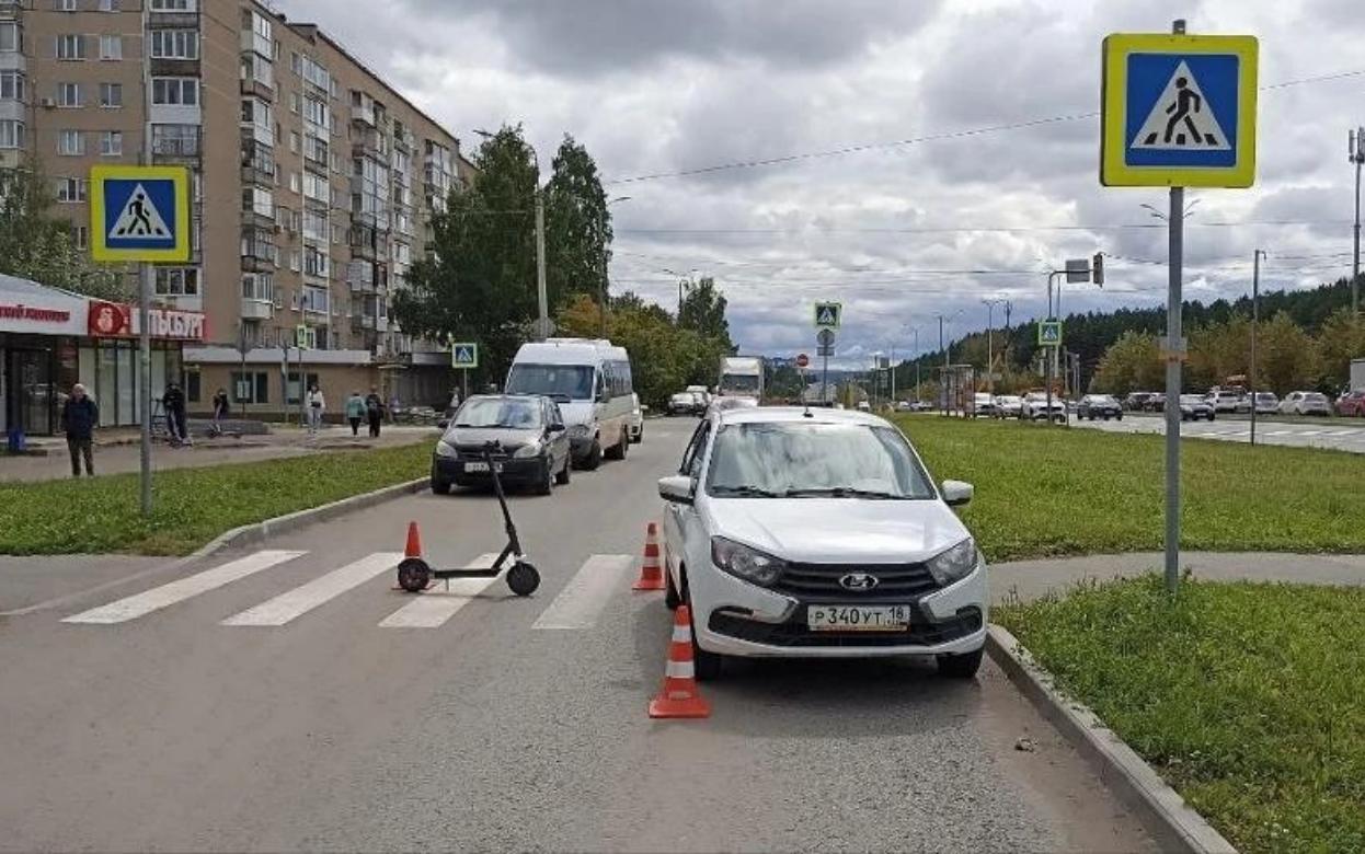 Водитель «Гранты» сбил ребенка на электросамокате в Ижевске