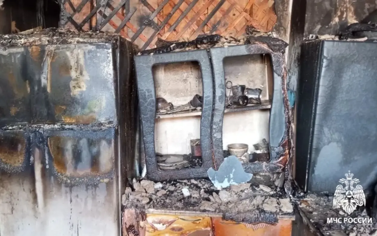 Мужчина пострадал при пожаре в Кизнере