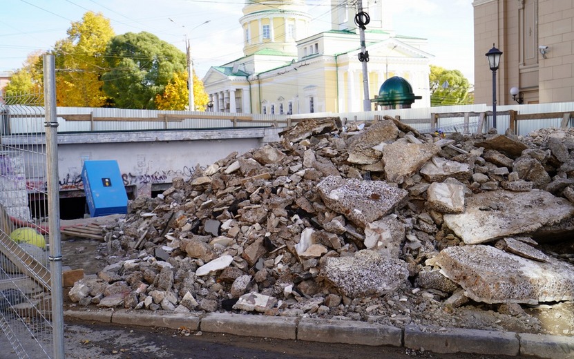 Фотофакт: ремонт подземного перехода через ул. Горького стартовал в Ижевске