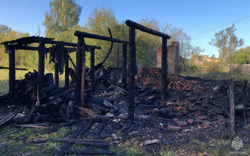 Ожоги 80% тела получил мужчина при пожаре в Удмуртии