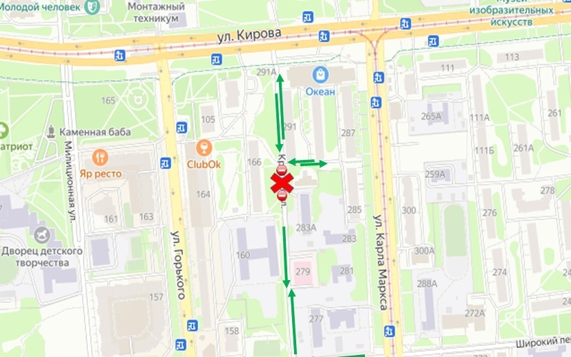 Участок улицы Красной перекроют с 5 августа в Ижевске
