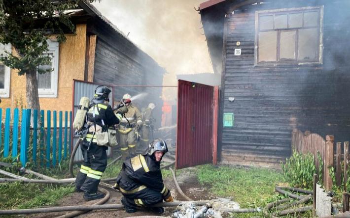 Пожар площадью 250 кв. м произошел в Воткинске