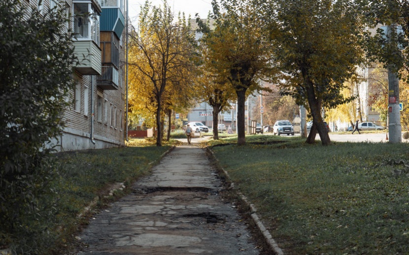 Тротуары на улице Новой в Ижевске. Фото: Мария Бакланова
