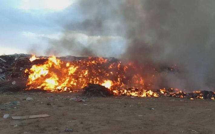 Пожар на полигоне ТБО в Можге распространяться не будет