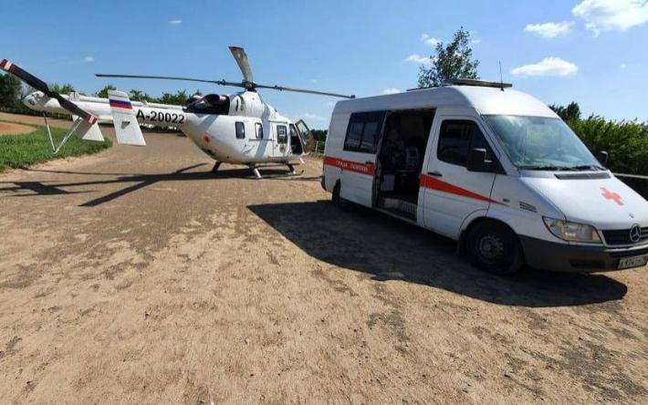 Вертолет с новорожденным пациентом посадили на ипподроме Ижевска