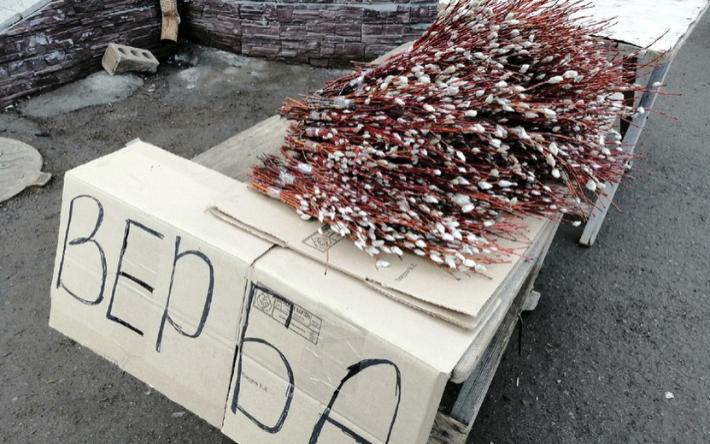 Фотофакт: продавать вербу начали на улицах Ижевска