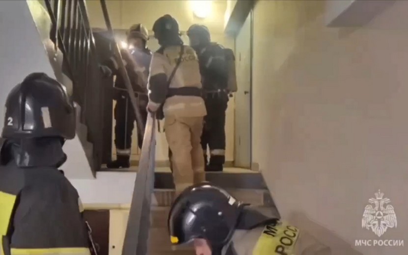 Пожар в Хохряках. Видео: пресс-служба ГУ МЧС по Удмуртии